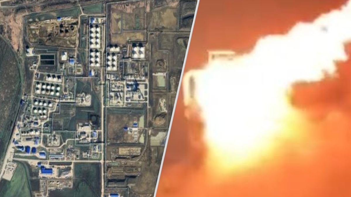 Pożar w rafinerii Ilskiej w Rosji