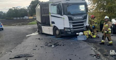 Nie ustąpił pierwszeństwa i stracił prawo jazdy – dramatyczna kolizja w Borucinie