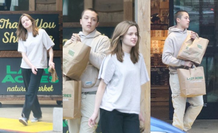 Knox Leon i Vivienne Marcheline Jolie-Pitt robią zakupy