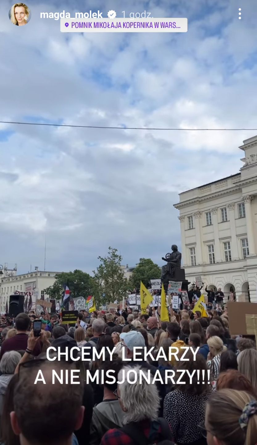 Magda Mołek na Strajku Kobiet