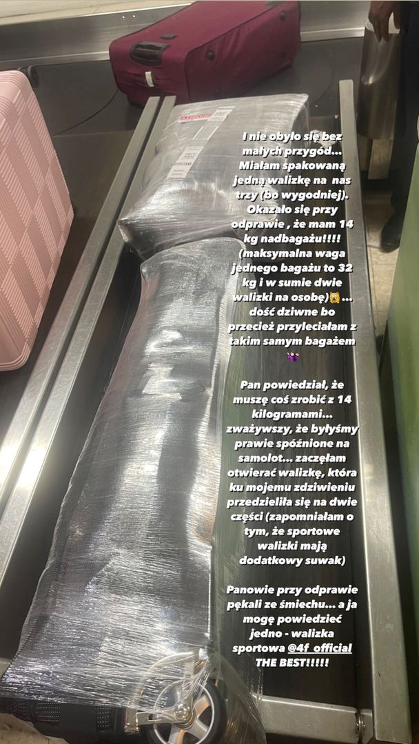 Anna Lewandowska opisała swoje przygody z nadbagażem 