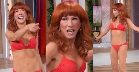 65-letnia Kathy Griffin w bikini wparowała do studia i pochwaliła się imponującą sylwetką (WIDEO)