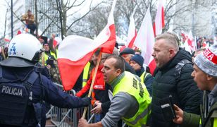 "Nie byli w stanie trzeźwości". Widział przyjazd rolników do Warszawy