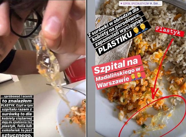 Matteo Brunetti znalazł w szpitalnym jedzeniu kawałek plastikowej folii