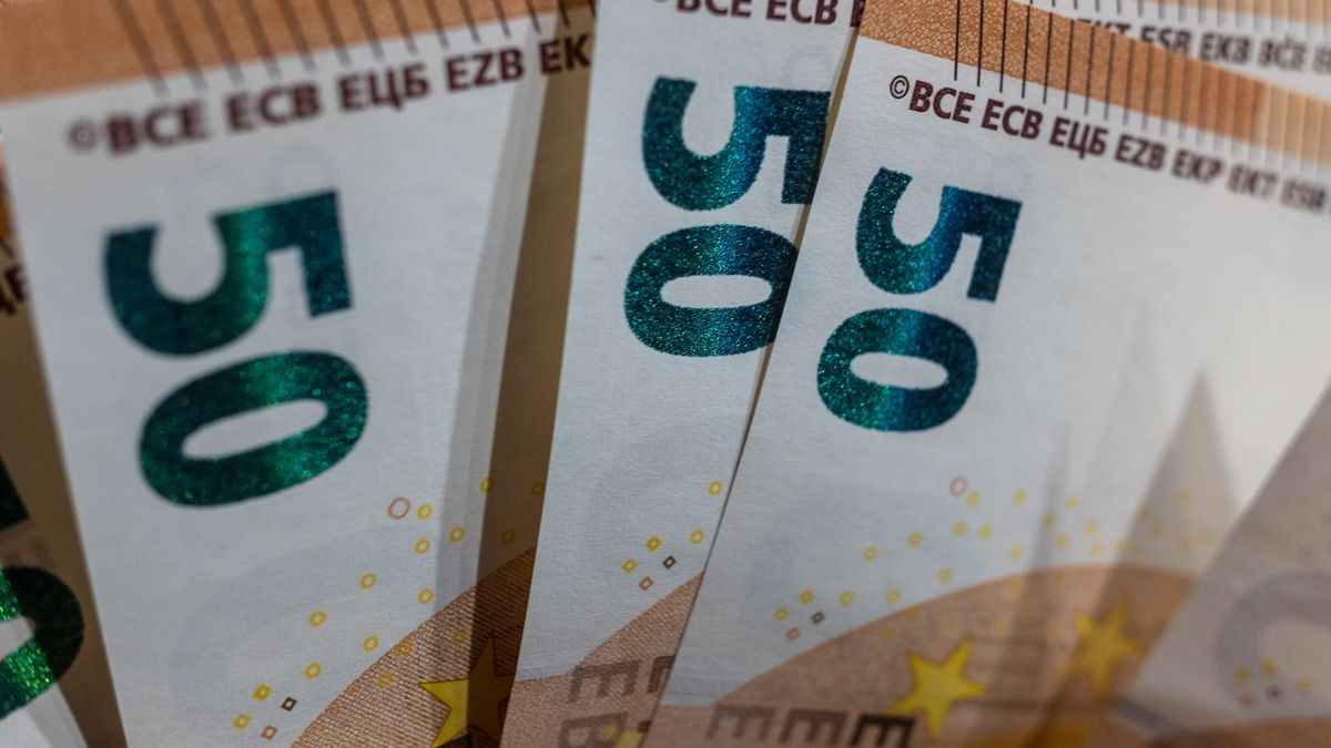 A photo illustration show Euro banknotes are displayed in Milano, Italy, on December 2019. Banknotes of the euro, the currency of the euro area and institutions, have been in circulation since the first series was issued in 2002. The euro rapidly took over from the former national currencies and slowly expanded around the European Union. (Photo illustration by Mairo Cinquetti/NurPhoto via Getty Images)