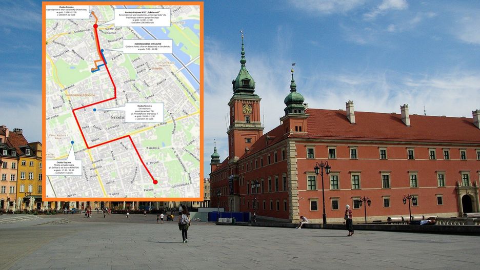 Protest rolników 10 maja. Strajk w 
Warszawie. Mapa