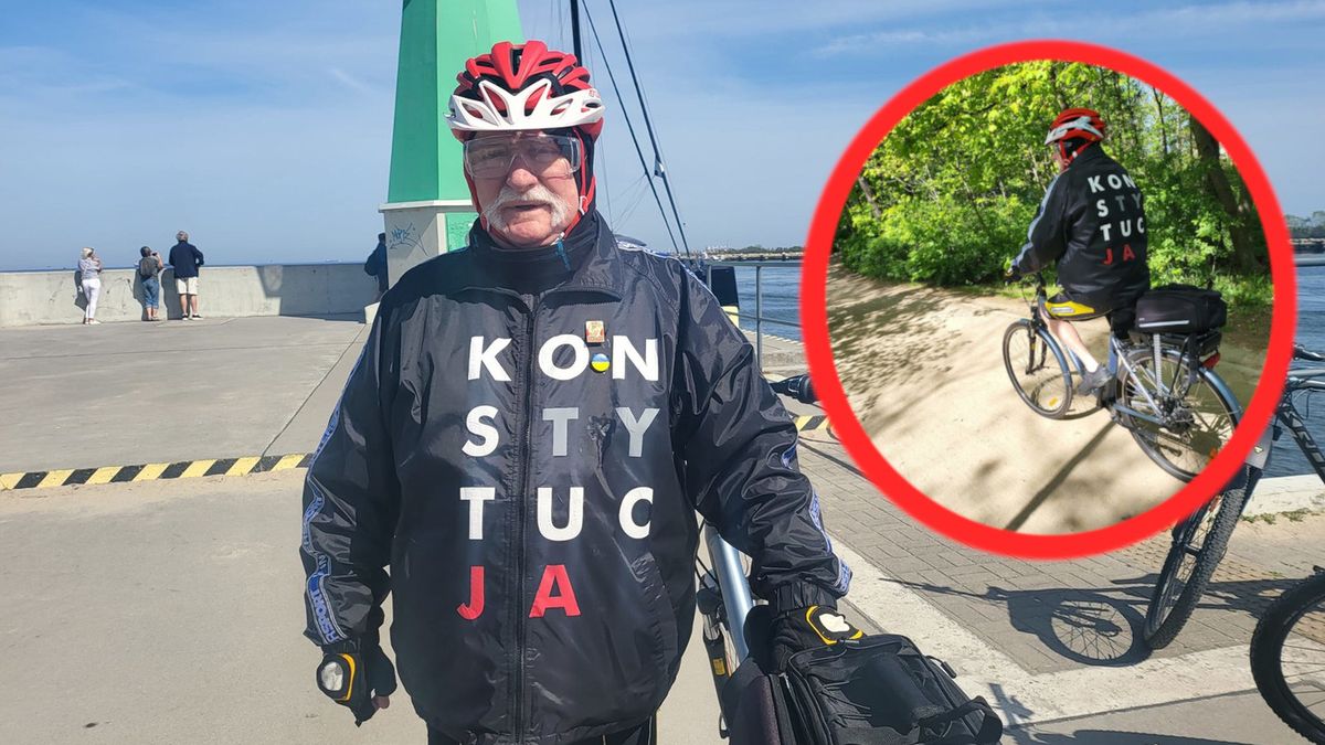 Lech Wałęsa aktywnie spędza majówkę.