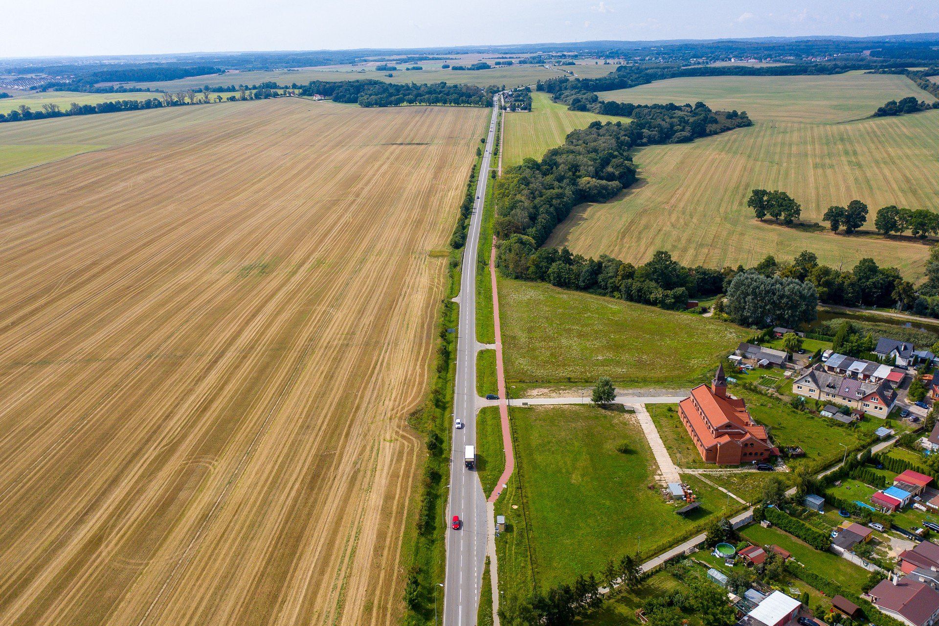 Tereny przy węźle Rusocin gdzie powstanie Park Przemysłowy