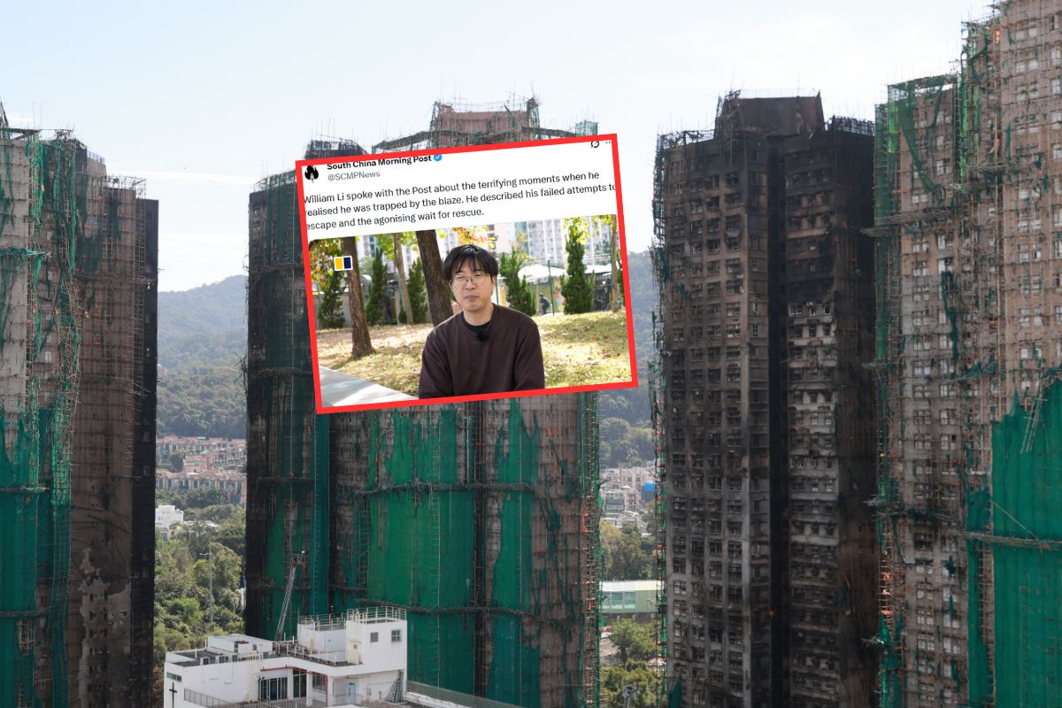 Przeżył pożar w Hongkongu. Ocalały zabrał głos