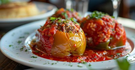 Faszeruję papryki i polewam pysznym sosem. Obiad jak z restauracji, a banalny w przygotowaniu