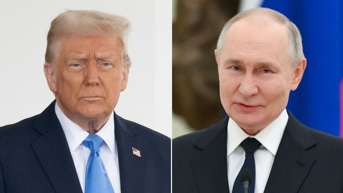 Archiwum zagraniczne East News 2025-02
(COMBO) This combination of pictures created on February 12, 2025 shows
US President Donald Trump in Washington, DC, February 11, 2025 and Russia's President Vladimir Putin in Moscow on February 6, 2025.. Russian President Vladimir Putin told his US counterpart Donald Trump in a phone call on February 12, 2025, that "peaceful negotiations" on ending the Ukraine conflict were possible, the Kremlin said. (Photo by SAUL LOEB and Kristina Kormilitsyna / various sources / AFP)
SAUL LOEB