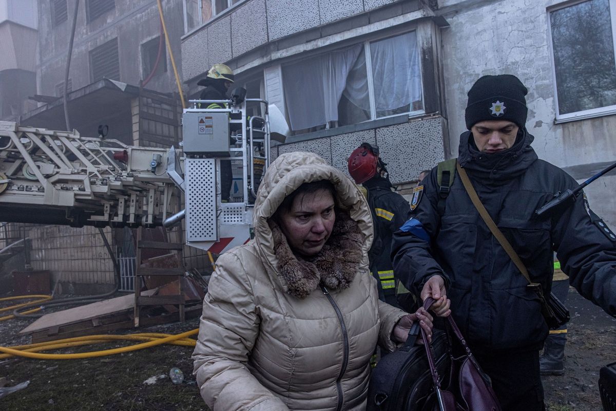 Wojna w Ukrainie. Zniszczony Kijów 