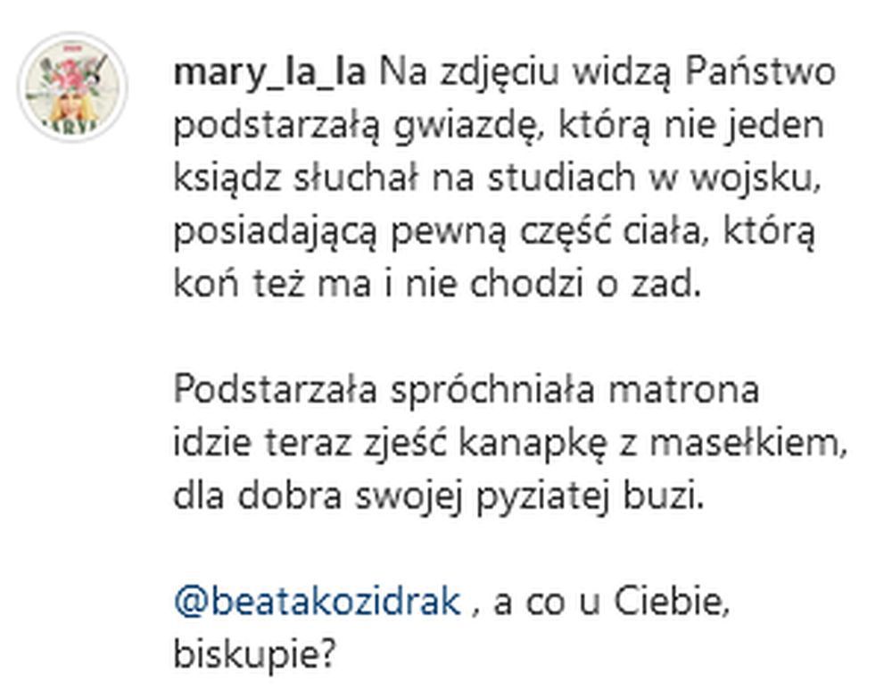 Maryla Rodowicz odpowiada księdzu po słowach o "spróchniałych matronach"