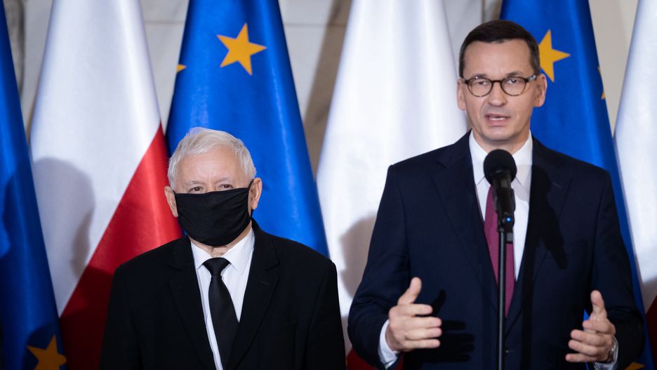 Jarosław Kaczyński i Mateusz Morawiecki