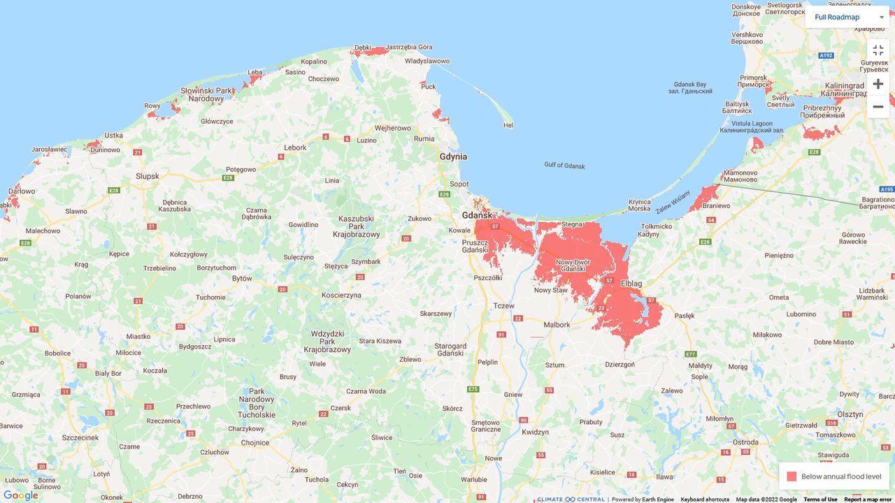 Interaktywna mapa pokazuje Polskę w 2050 roku. Te miasta mogą znaleźć się pod wodą