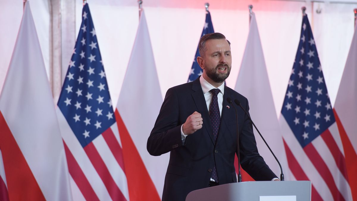 Polish Deputy Prime Minister and Defence Minister Wladyslaw Kosiniak-Kamysz gestures as he takes part in a press conference with his US counterpart Defence Secretary Pete Hegseth after talks on February 14, 2025 in Warsaw, Poland. During his first visit to Poland, the US Defence Secretary Pete Hegseth discussed with his counterpart further development of cooperation between the US and Poland, Joint projects and continuation of deterrence operations on the NATO western flank after US president Donald Trump revealed he plans to begin peace talks with Russian leader Vladimir Putin.