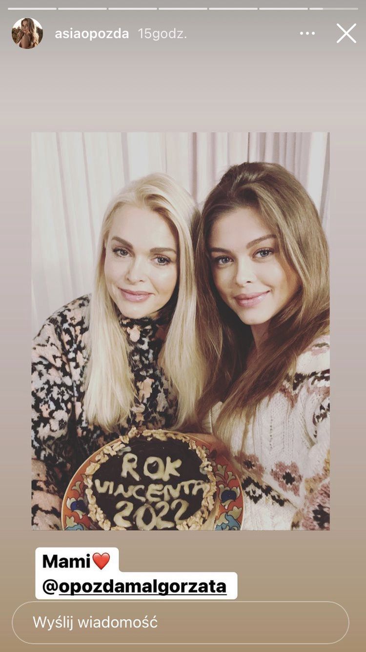 Joanna Opozda na zdjęciu z mamą 