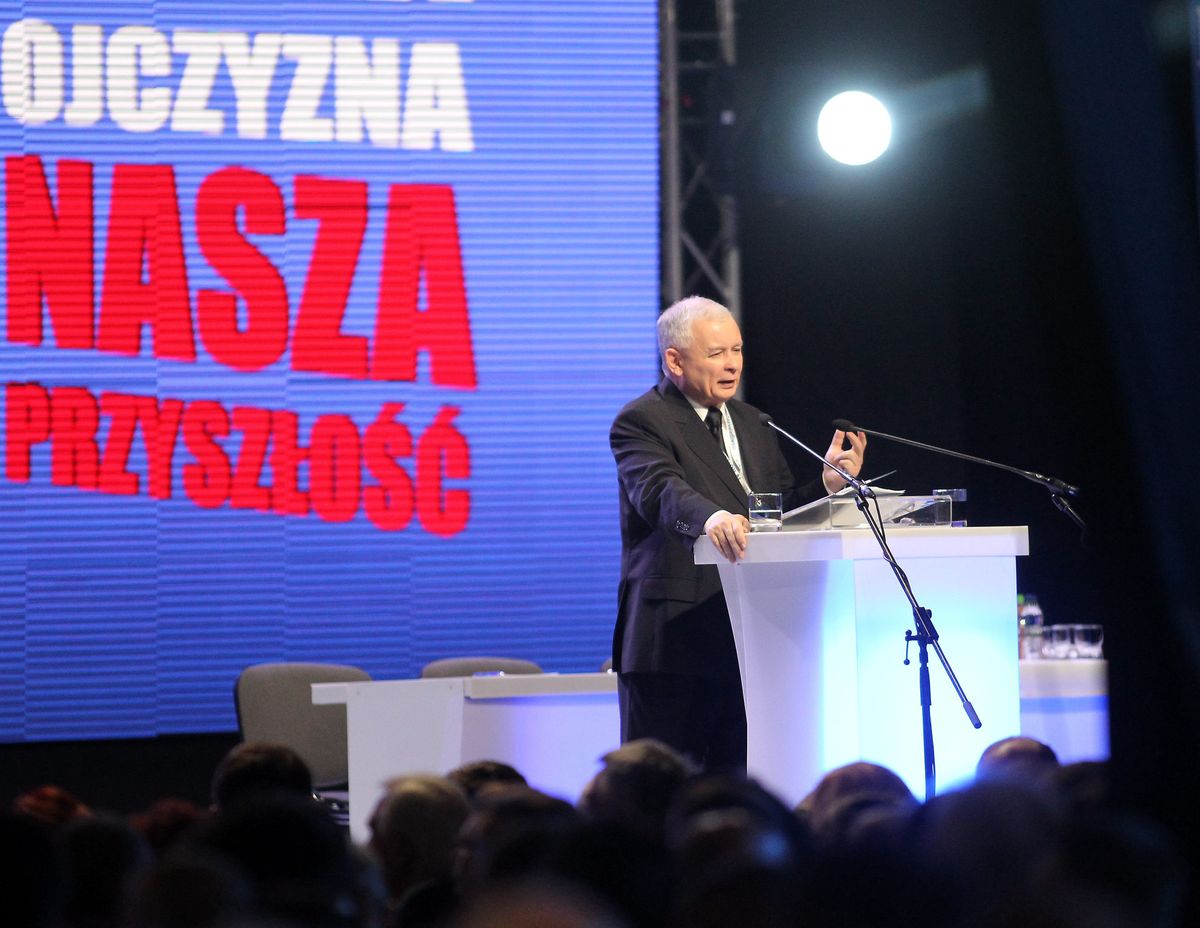 Jarosław Kaczyński przemawia podczas czerwcowego kongresu Prawa i Sprawiedliwości