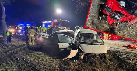 Piątka rannych, jedna osoba uwięziona w aucie. Służby pokazały zdjęcia