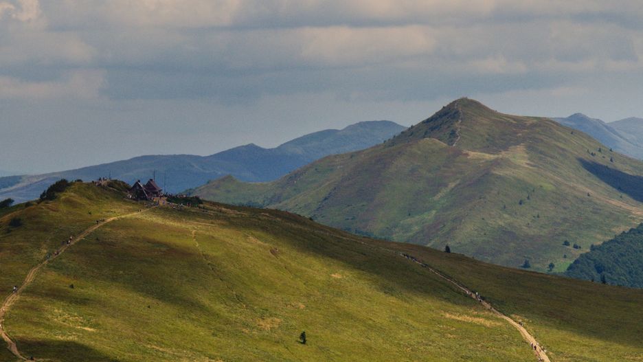 Z połonin roztaczają się rozlegle panoramy