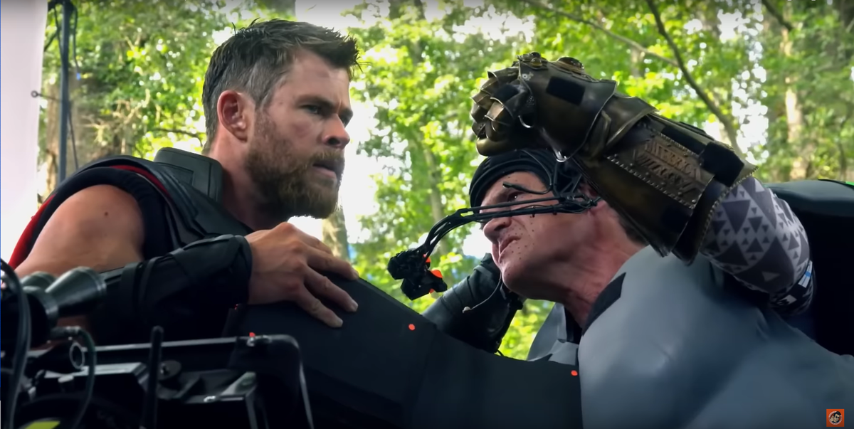 Chris Hemsworth jako Thor i Josh Brolin jako Thanos w "Avengersach"