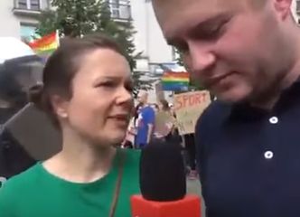 Chrześcijanka do prawicowego reportera podczas Marszu Równości w Białymstoku: "W Polsce ogromny procent dzieci wychowują pary jednopłciowe - MAMA I BABCIA" (WIDEO)