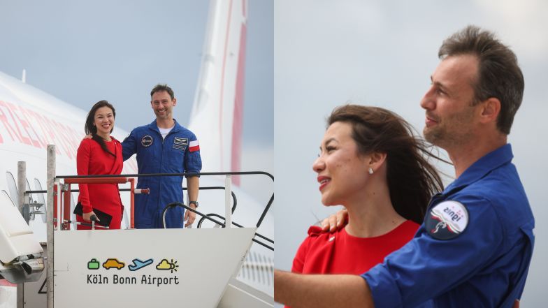 Sławosz Uznański-Wiśniewski z żoną