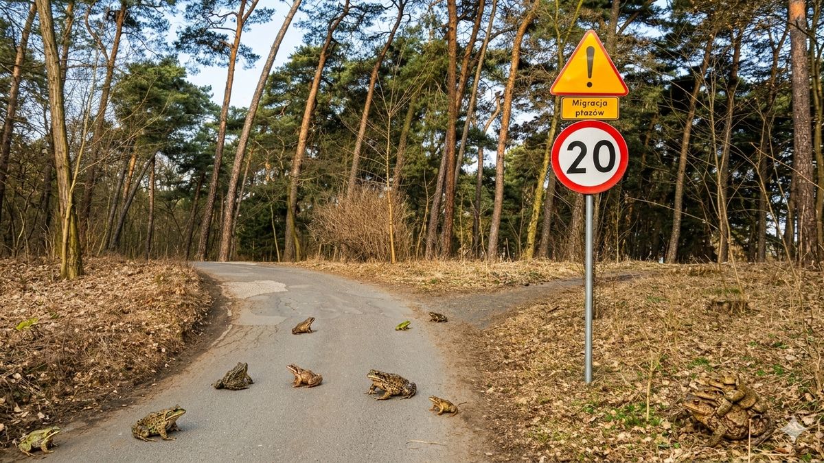 Żaby w Poznaniu zamykają ulice.