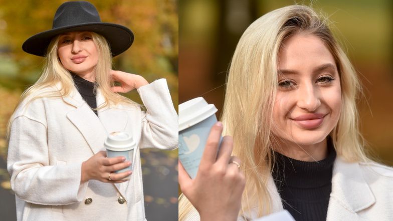 Robert Kochanek i Kinga Zapadka na spacerze z psem