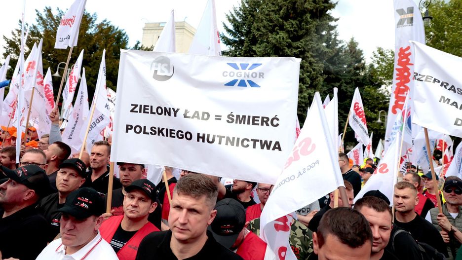 21.05.2025 WARSZAWA Protest hutników w Warszawie N/Z Fot. Adam Jankowski / Polska Press