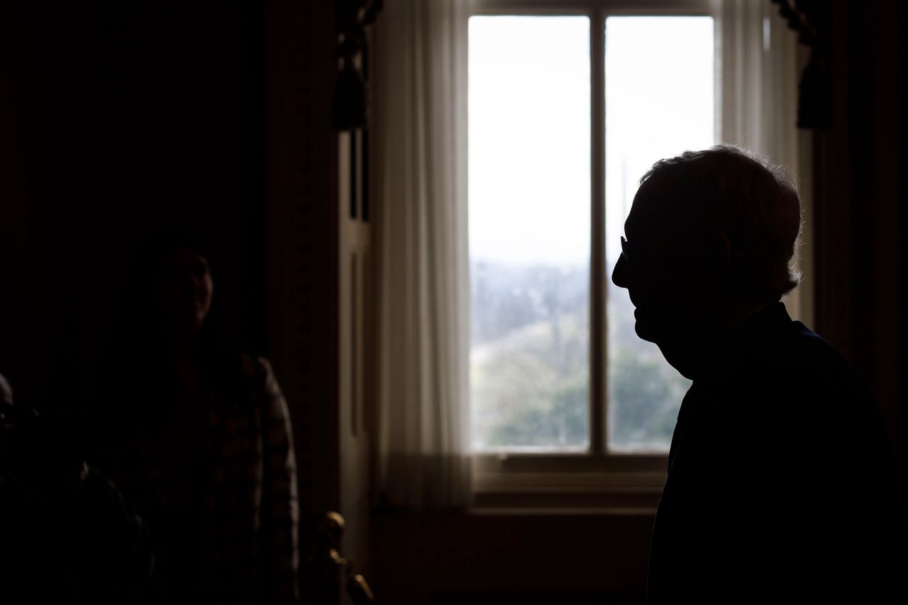 Senate Minority Leader Mitch McConnell, a Republican from Kentucky. Photographer: Ting Shen/Bloomberg via Getty Images
