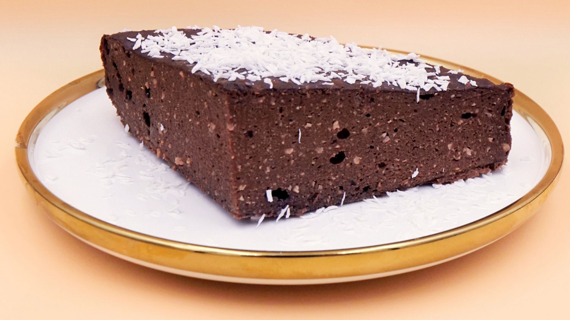 Brownie z banana z wiórkami kokosowymi