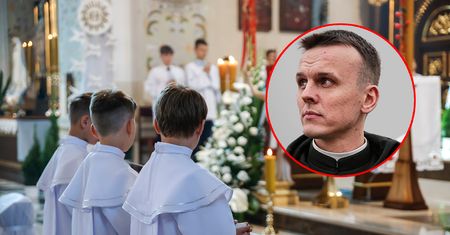 Zdjęcie z komunii w Poznaniu obiegło Polskę. Ksiądz: Odlatujemy