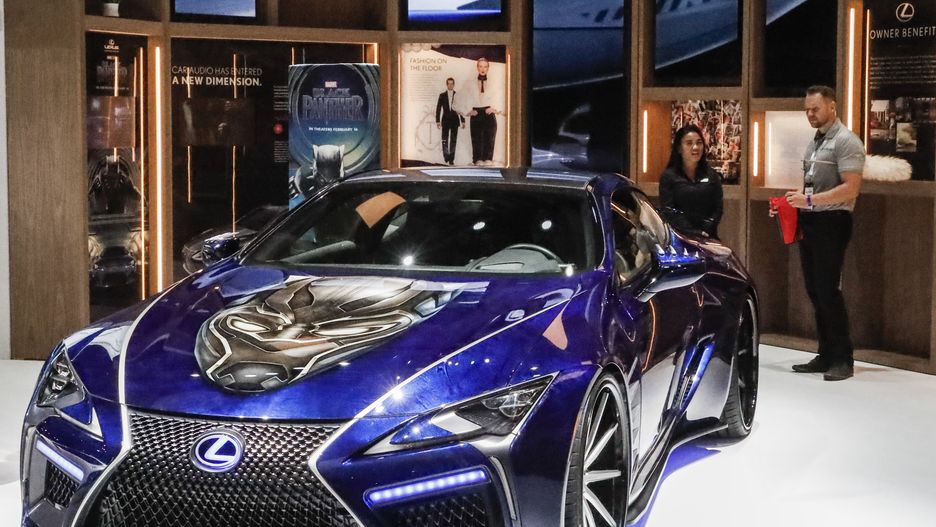 North American International Auto Show
epa06441455 A limited-edition Lexus LC Inspiration Series Black Panther auto is displayed at the 2018 North American International Auto Show in Detroit, Michigan, USA, 15 January 2018. The automobile show opens to the public 20 January and runs through 28 January 2018 where visitors can get up-close to technologies and vehicles of the future.  EPA/Tannen Maury 
Dostawca: PAP/EPA.
Tannen Maury