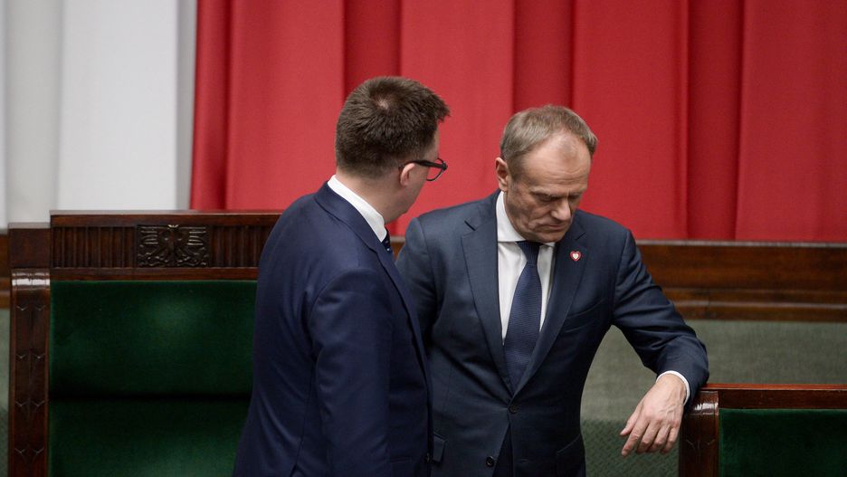 Donald Tusk i Szymon Hołownia