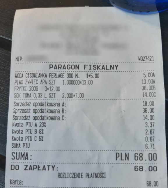 Czytelniczka wysłała nam paragon grozy 