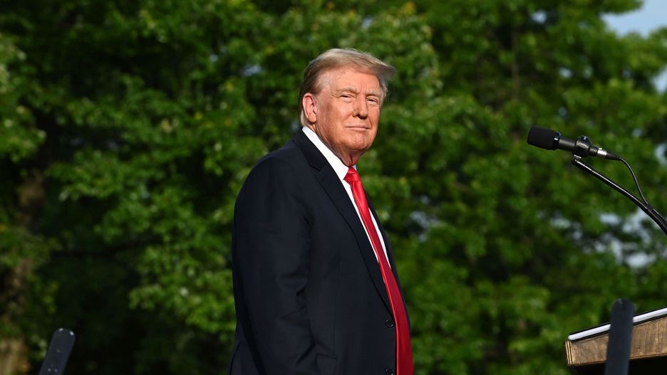 NEW YORK, NY - MAY 23:  Donald Trump is seen at a rally in support of his 2024 presidential campaign at Crotona Park on May 23, 2024 in the Bronx borough of New York City.  (Photo by Andrea Renault/Star Max/GC Images)