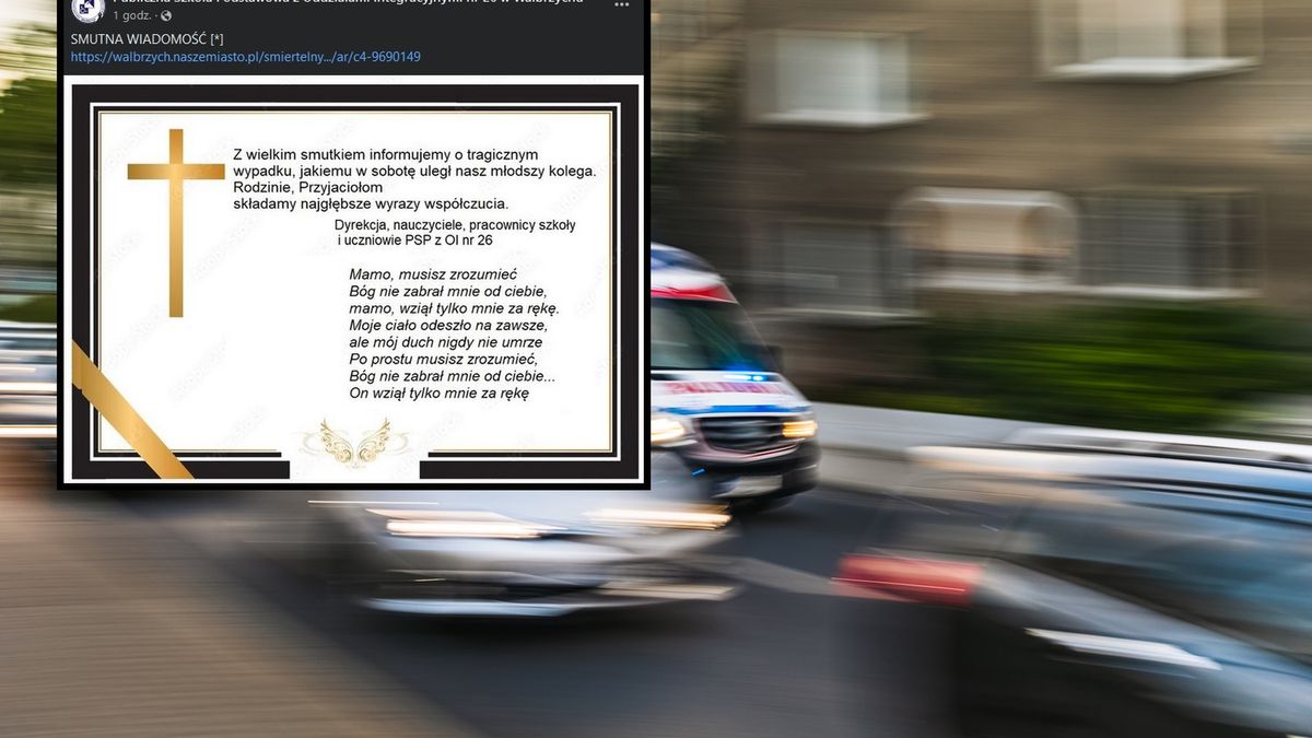 Wałbrzych: Szkoła żegna chłopca, który zginął w wypadku