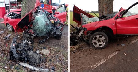 Koszmarny wypadek na Pomorzu. Nie żyje 39-letni kierowca audi