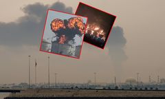 Pożar w porcie Salala wciąż trwa. Drony uderzyły w zbiorniki z paliwem