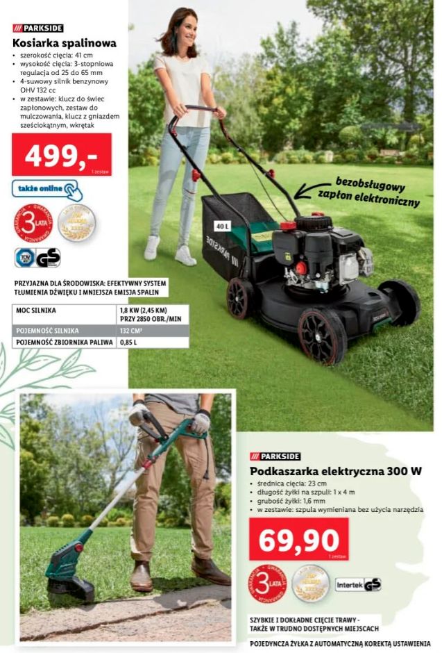 Lidl - kosiarka i podkaszarka