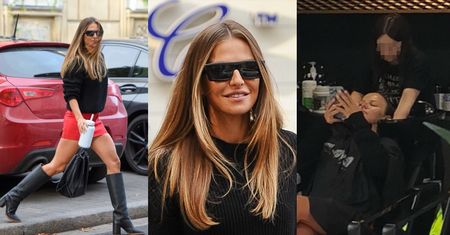 Drapieżna Anna Lewandowska robi się na bóstwo w czerwonej mini, po czym odwiedza ristorante z WŁASNYM BIDONEM (ZDJĘCIA)