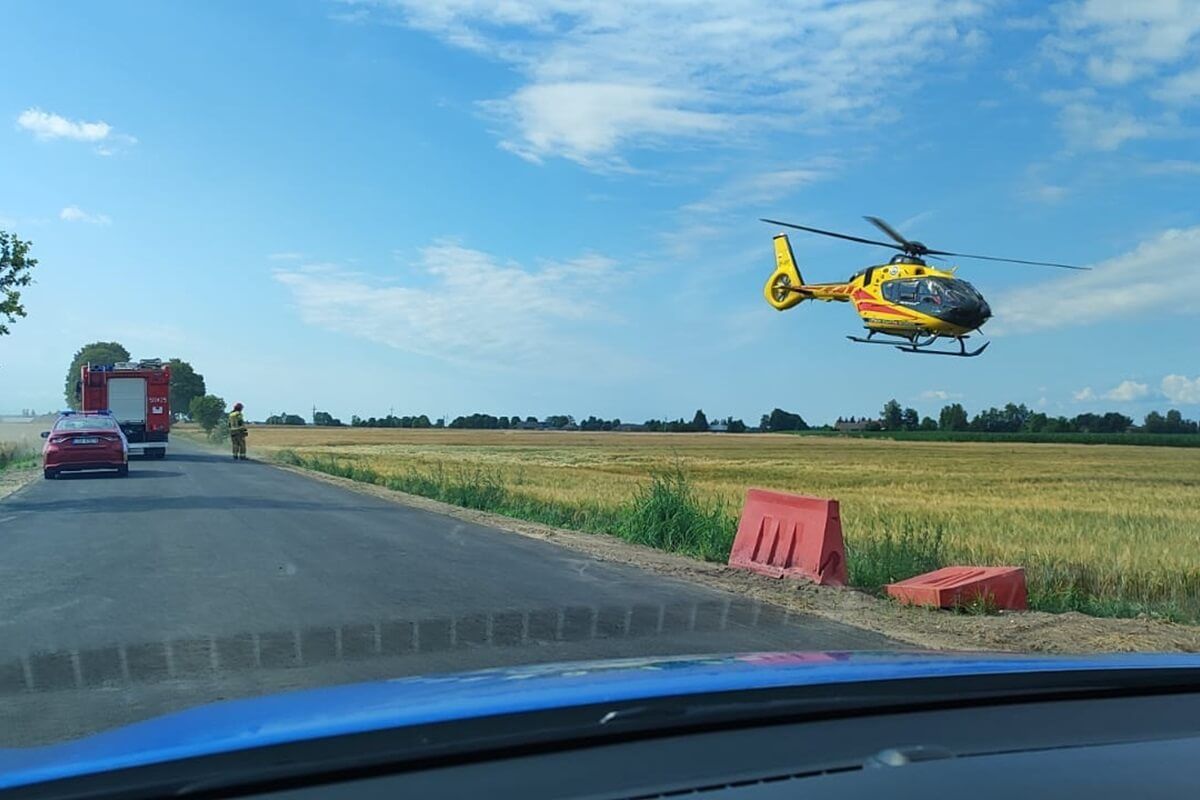 Stasinów. Interweniował śmigłowiec LPR