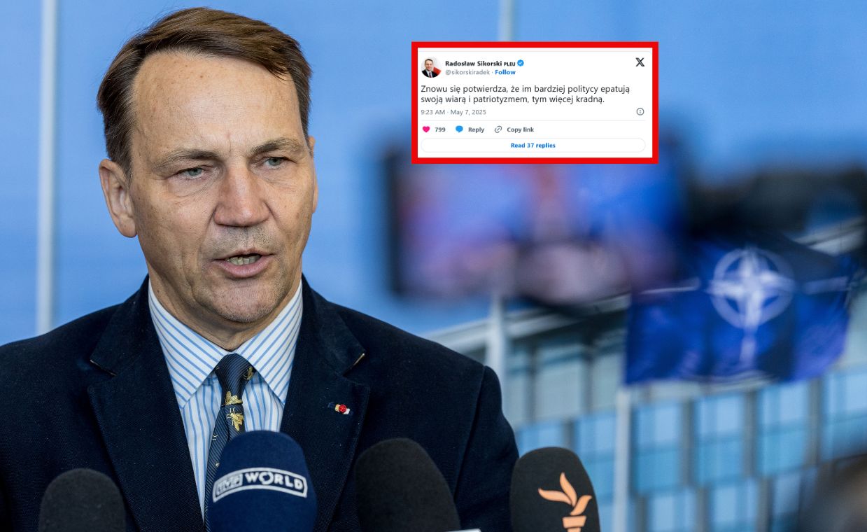 Mocny wpis Sikorskiego. "Tym więcej kradną"