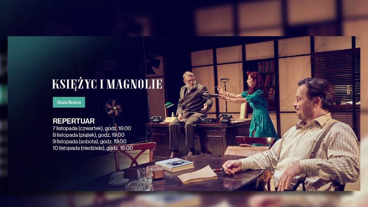 grafika „Księżyc i magnolie”