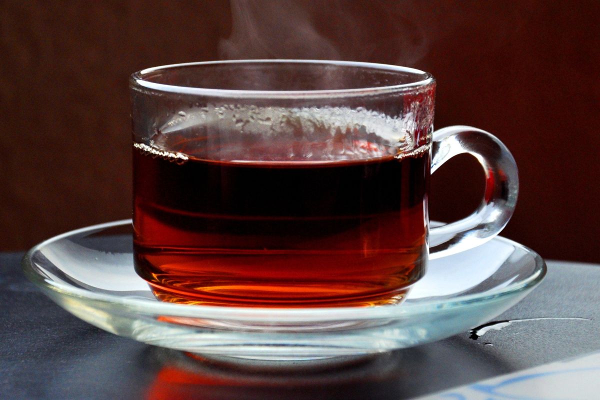 Black tea helps with getting rid of grey hair.