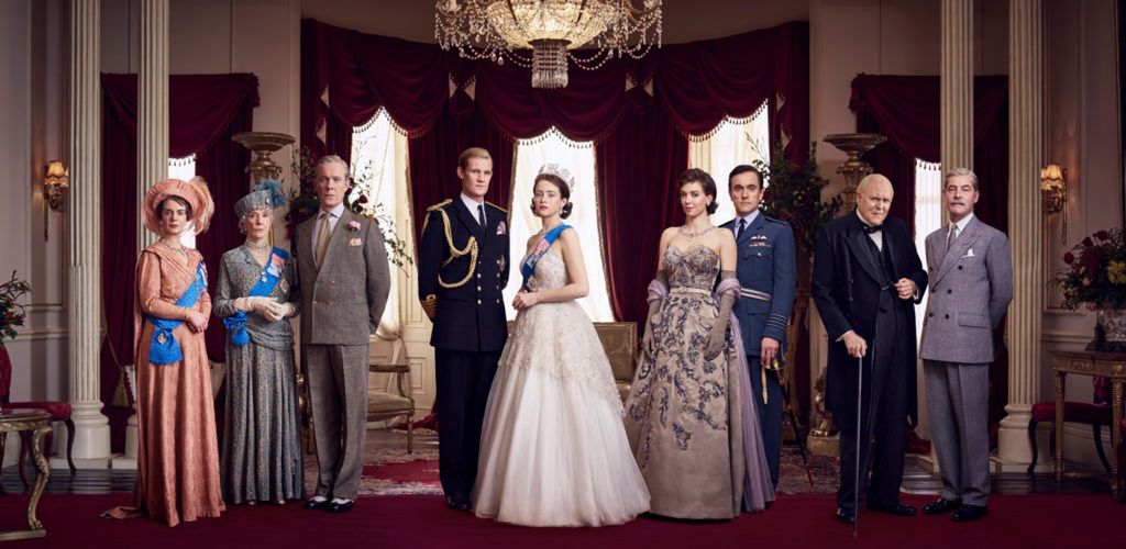 The Crown cast/ art direction And Company / photo Jason Bell/ ©Netflix