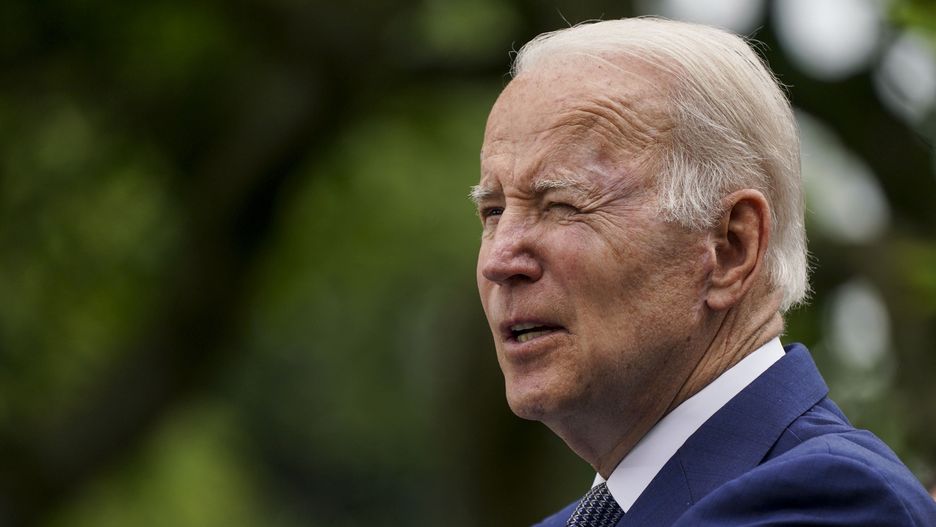 WASHINGTON, DC - MAY 13: President Joe Biden delivers remarks highlighting state and local leaders who are are investing American Rescue Plan funding in the Rose Garden of the White House in Washington, DC on Friday, May 13, 2022. (Photo by Leigh Vogel for The Washington Post via Getty Images)