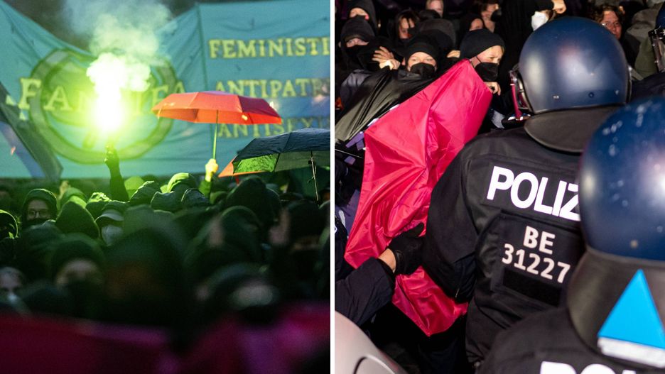Berlin. Starcia z policją