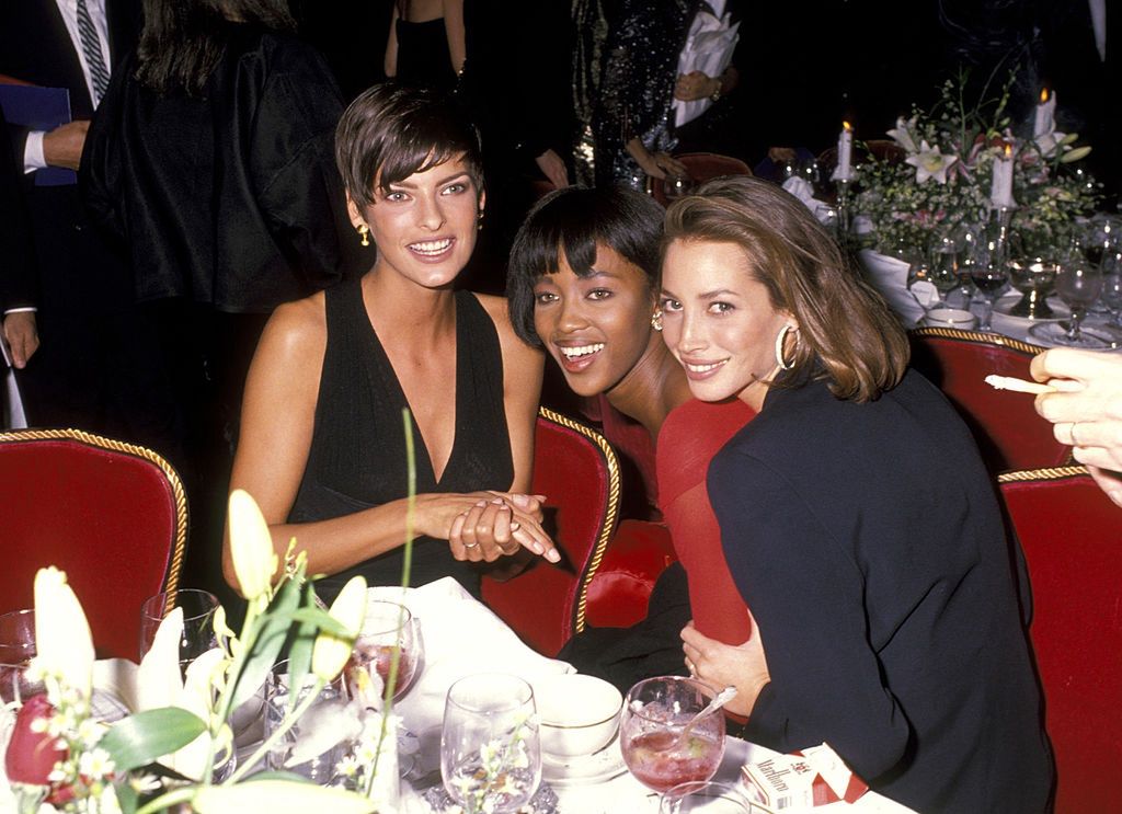 Evangelista w towarzystwie Naomi Campbell i Christy Turlington 
